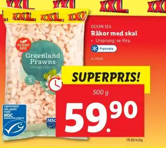 Lidl Räkor med skal erbjuda