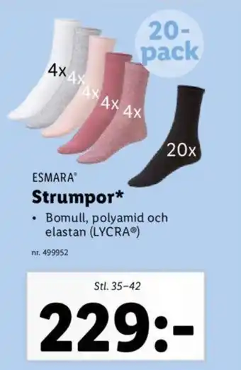Lidl Strumpor* erbjuda