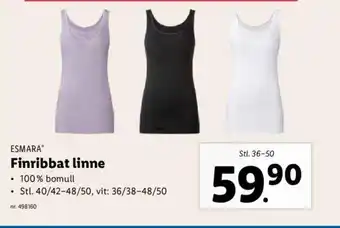 Lidl Finribbat linne erbjuda