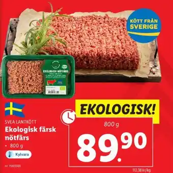 Lidl Ekologisk färsk nötfärs erbjuda