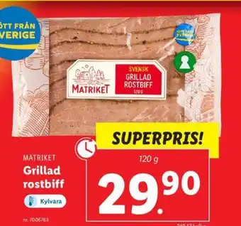 Lidl Grillad rostbiff erbjuda