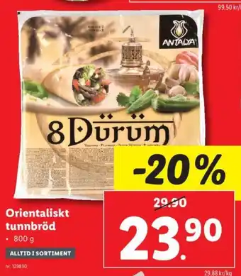 Lidl Orientaliskt tunnbröd erbjuda