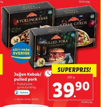Lidl Jojjen Kebab/ pulled pork erbjuda