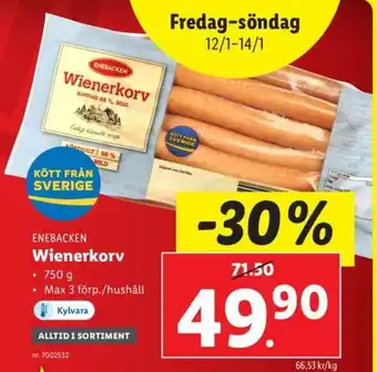 Lidl Wienerkorv erbjuda