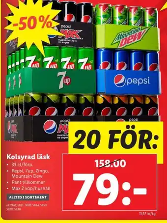 Lidl Kolsyrad läsk erbjuda