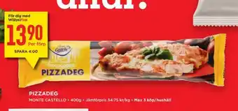 Willys PIZZADEG erbjuda