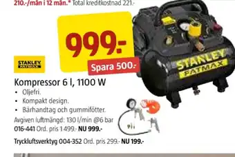 Jula Fatmax kompressor erbjuda