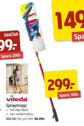Vileda spray & clean mopp