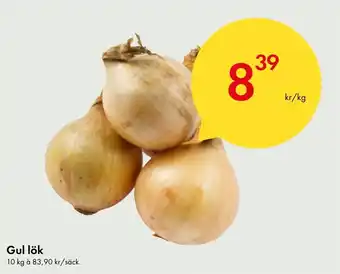 Snabbgross Gul lök 10 kg à 83,90 kr/säck. erbjuda