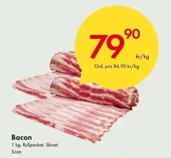 Snabbgross Bacon 1 kg. Rullpackat. Skivat. erbjuda