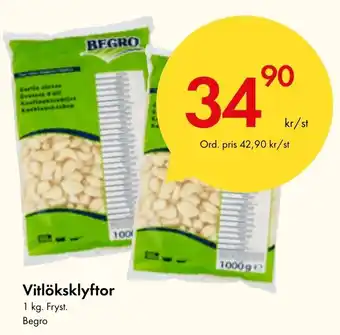 Snabbgross Vitlöksklyftor 1 kg. Fryst. erbjuda