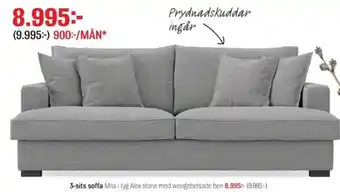 Mio 3-sits soffa erbjuda