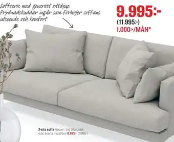 Mio 3-sits soffa erbjuda