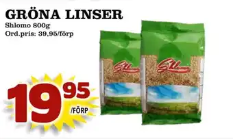Supergrossen GRÖNA LINSER erbjuda