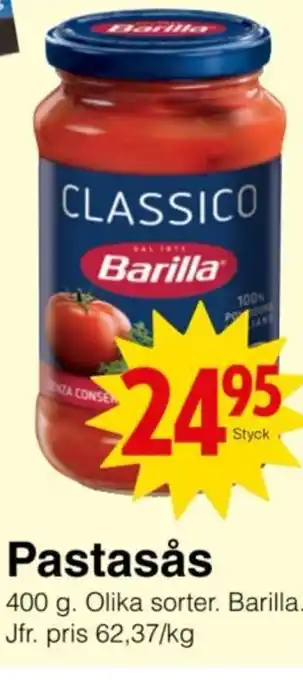 Matöppet Pastasås erbjuda