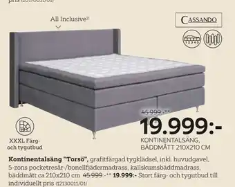 XXXLutz Kontinentalsäng torsö erbjuda