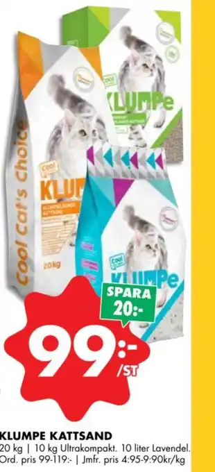 ÖoB KLUMPE KATTSAND erbjuda