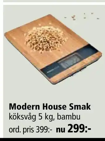Kitch'n Modern House Smak köksvåg 5 kg, bambu erbjuda