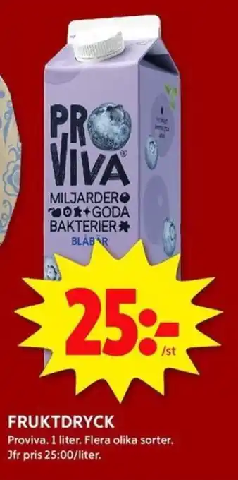ICA Kvantum FRUKTDRYCK erbjuda