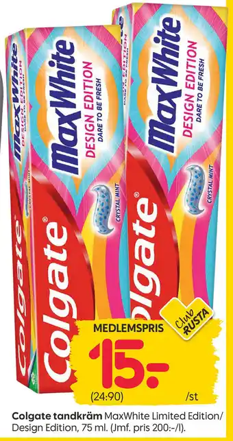 Rusta Colgate tandkräm erbjuda