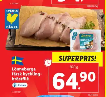 Lidl Lönneberga färsk kycklingbröstfilè erbjuda
