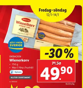 Lidl Wienerkorv erbjuda