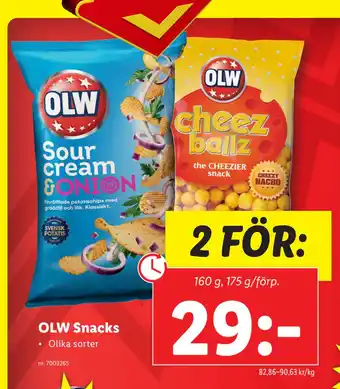 Lidl Olw snacks erbjuda