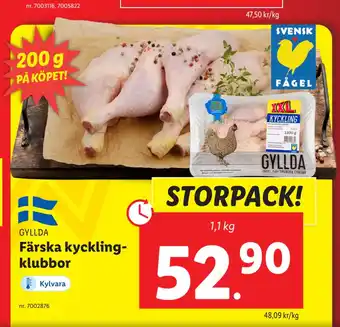 Lidl Färska kycklingklubbor erbjuda