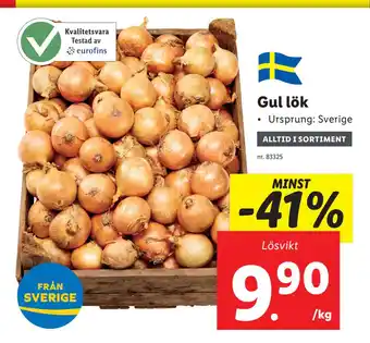 Lidl Gul lök erbjuda