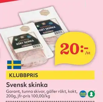Hemköp Svensk skinka erbjuda