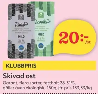 Hemköp Skivad ost erbjuda