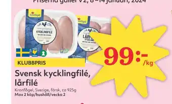 Hemköp Kronfågel kycklingfilé erbjuda