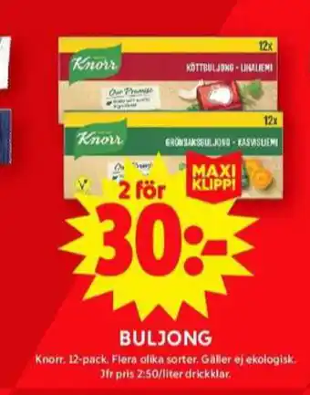 ICA Maxi Knorr buljongtärningar erbjuda