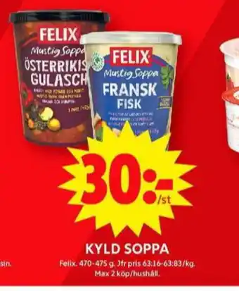 ICA Maxi Felix soppor erbjuda
