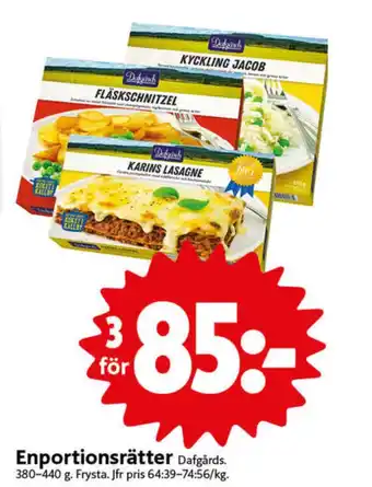 ICA Nära Dafgårds färdigrätter erbjuda