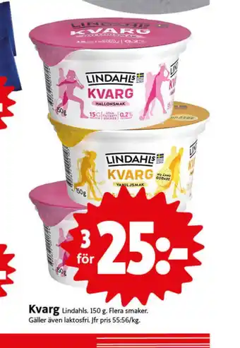 ICA Nära Lindahls kvarg erbjuda