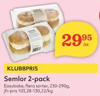 Hemköp Semlor 2-pack erbjuda