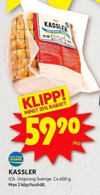 ICA Kvantum KASSLER erbjuda