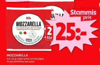 ICA Kvantum MOZZARELLA erbjuda