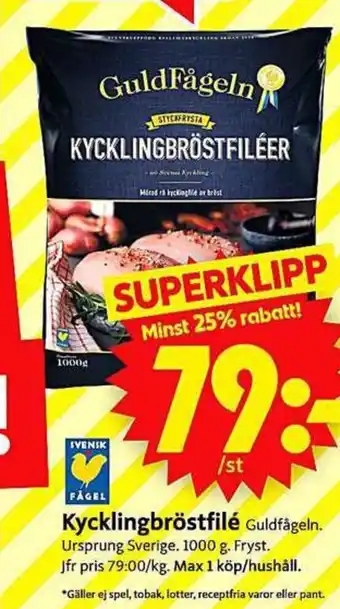ICA Supermarket Kycklingbröstfilé erbjuda