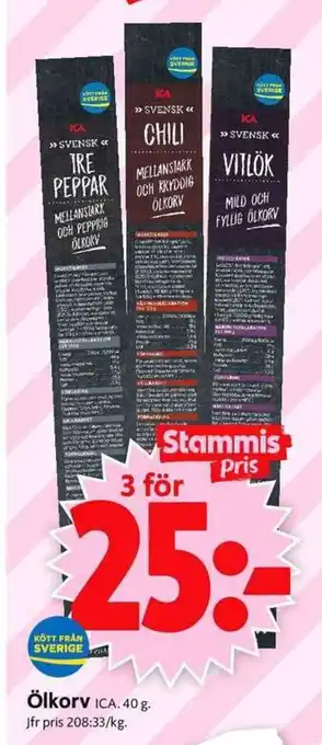ICA Supermarket Ölkorv erbjuda