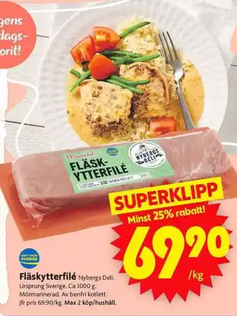 ICA Supermarket Fläskytterfilé erbjuda