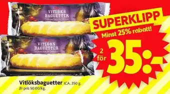 ICA Supermarket Vitlöksbaguetter erbjuda