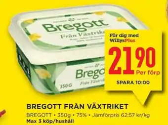 Willys BREGOTT FRÅN VÄXTRIKET erbjuda