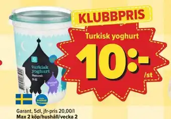 Östenssons turkisk yoghurt erbjuda