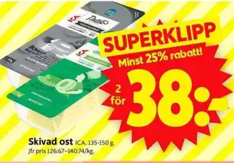 ICA Supermarket Skivad ost erbjuda