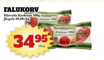 Bonum Matmarknad Falukorv erbjuda