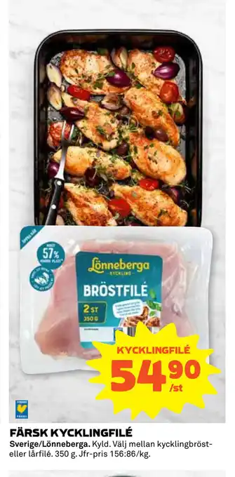 Coop Konsum Färsk kycklingfilé erbjuda