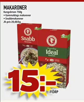 Din Mat Makaroner erbjuda