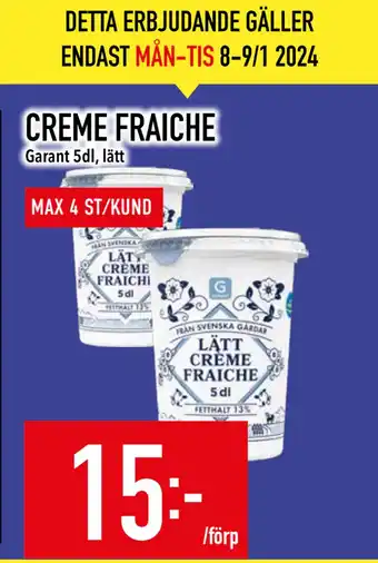 Matdax Creme fraiche erbjuda